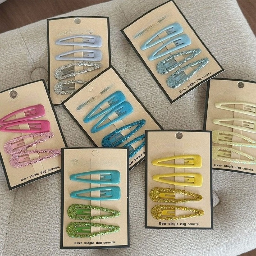 Hair Clips - Kore Tarzı Su Damlası Tokaları Parlak