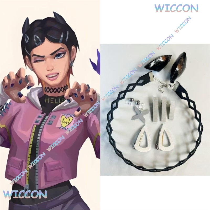 Hair Clips - Valorant Karanfil Klip Yaka Kelebek Küpe