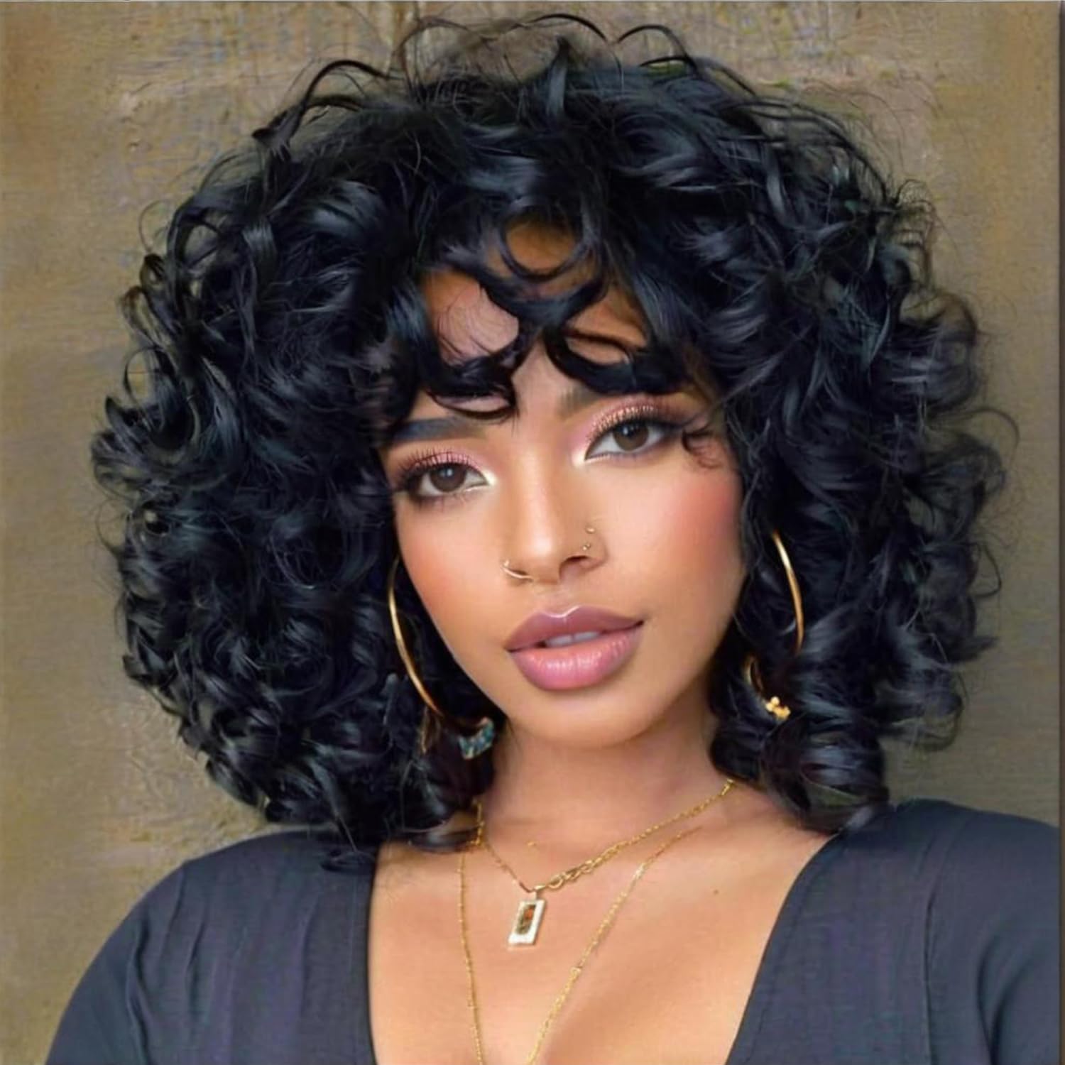 Doğal Kıvırcık Bob Peruk Brezi - Short Pixie Cut Wig Human Hair Cheap incelemesi ve fiyatı