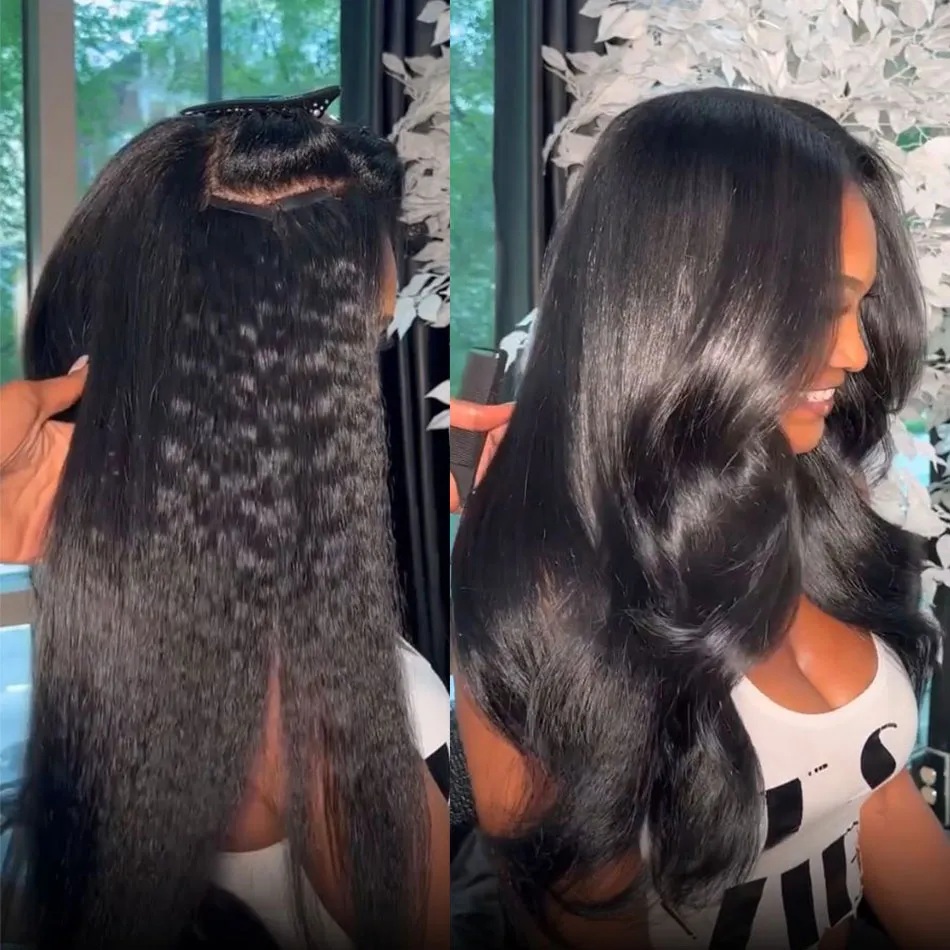Saç Uzantılarında Kinky Düz Ba - Invisible Tape In Extensions Real Hair incelemesi ve fiyatı