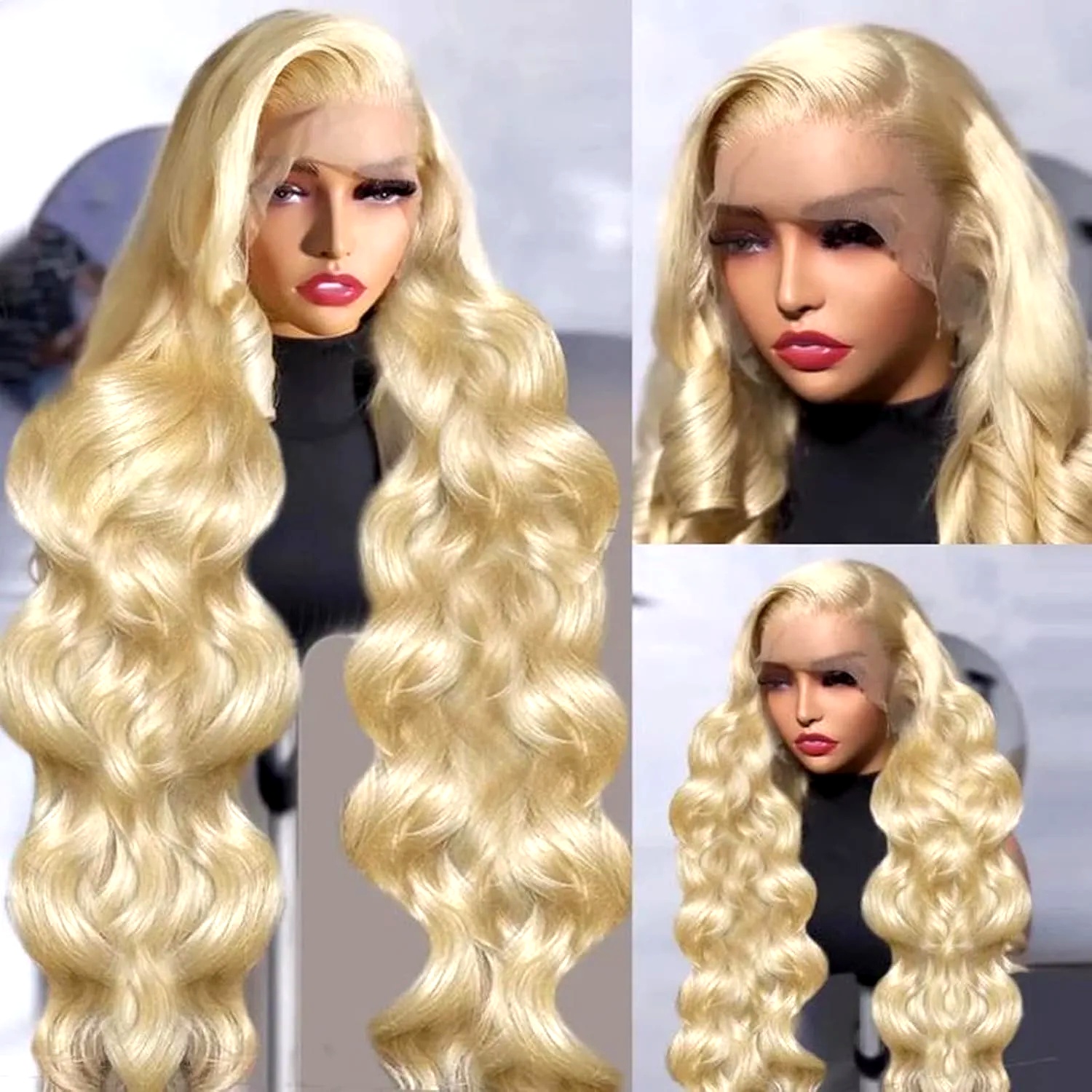 613 İnsan Saçı Peruk 13x6 Doğa - 613 Blonde Body Wave Lace Front Wig incelemesi ve fiyatı