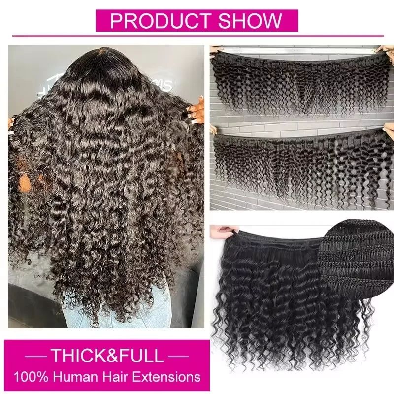 Kapatmalı İnsan Saçı Demetleri - Deep Wave 3 Bundles With Closure incelemesi ve fiyatı