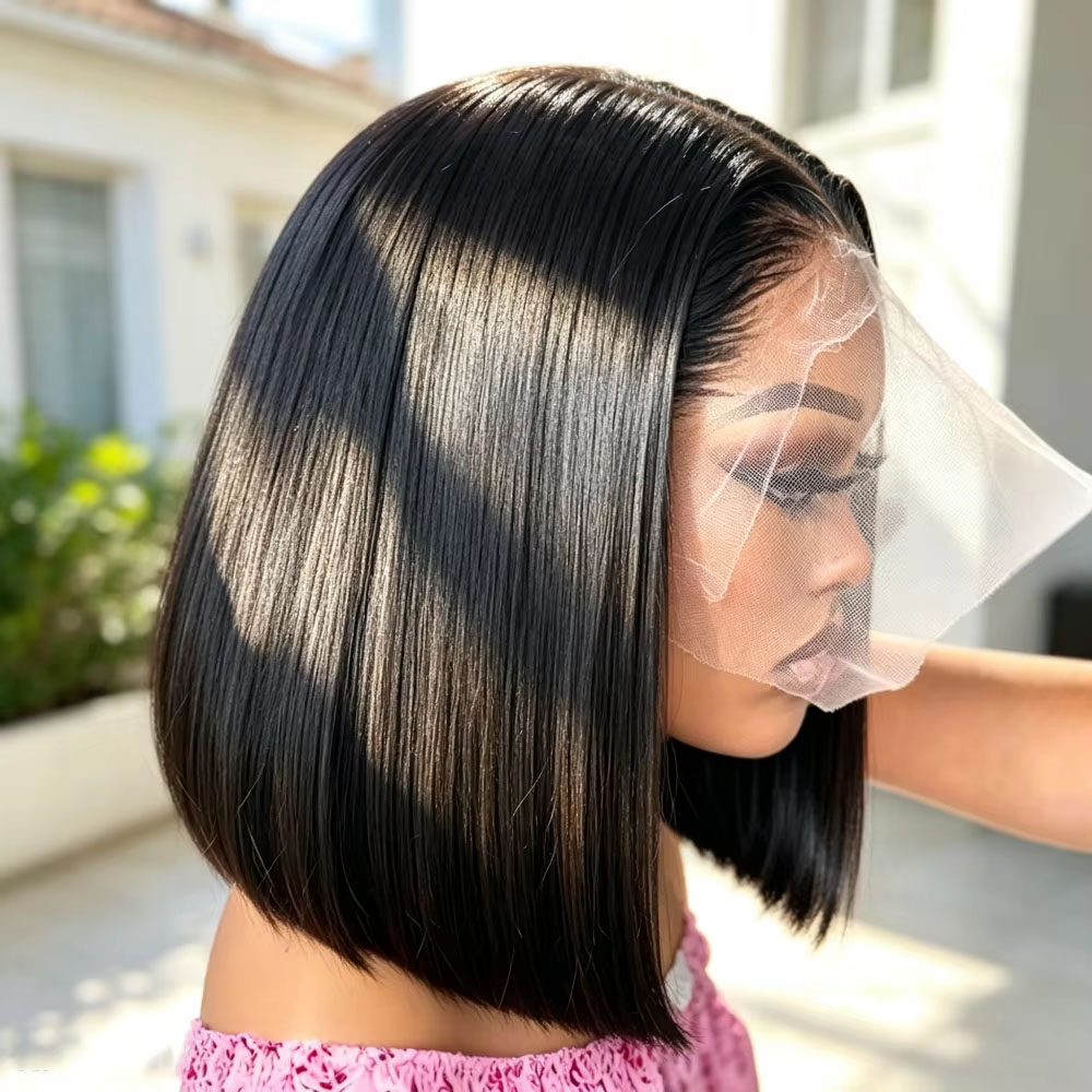 10-16 İnç Şeffaf 13x6 Düz Ön P - Pre Parted 13X4 Lace Front Bob Wig incelemesi ve fiyatı